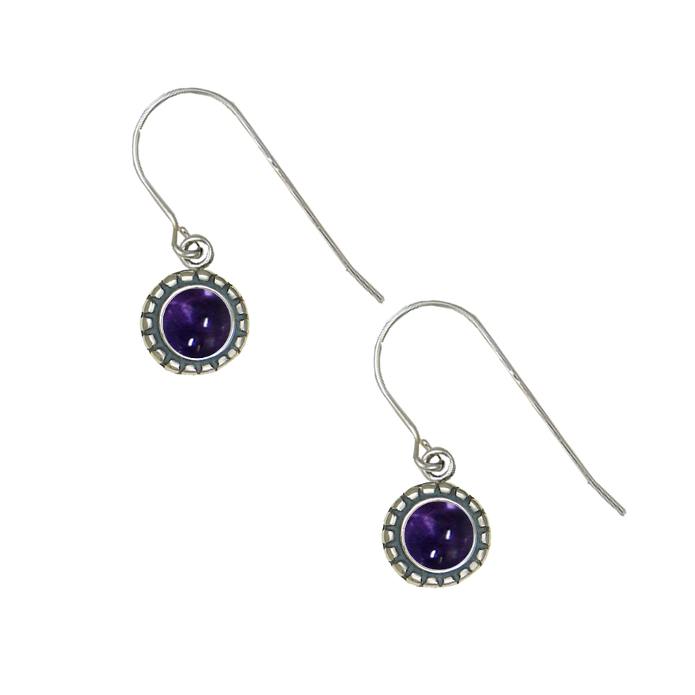 Sterling Silver Little Iolite Gemstone Drop Dangle Earrings